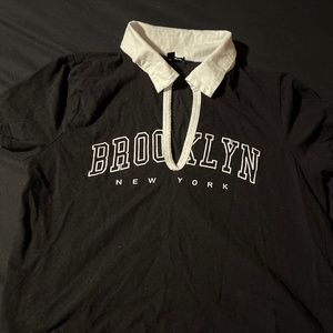 Brooklyn collared crop top